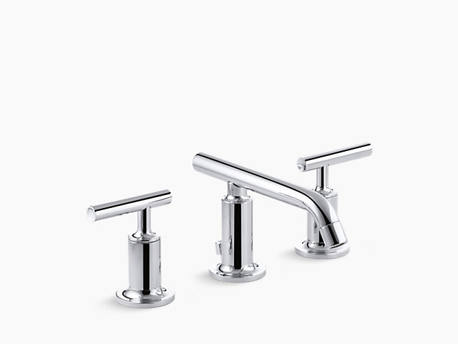 K 14410 4 Purist Widespread Sink Faucet With Low Lever Handles
